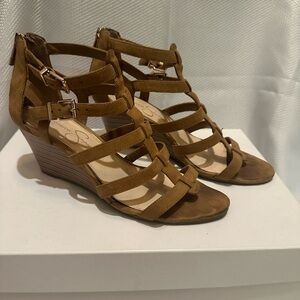 Jessica Simpson Nude Shalon Wedge Sandals